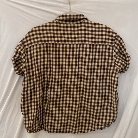 Denim & Supply Ralph Laurenbrown check with bead detail size small button down - Picture 6 of 6